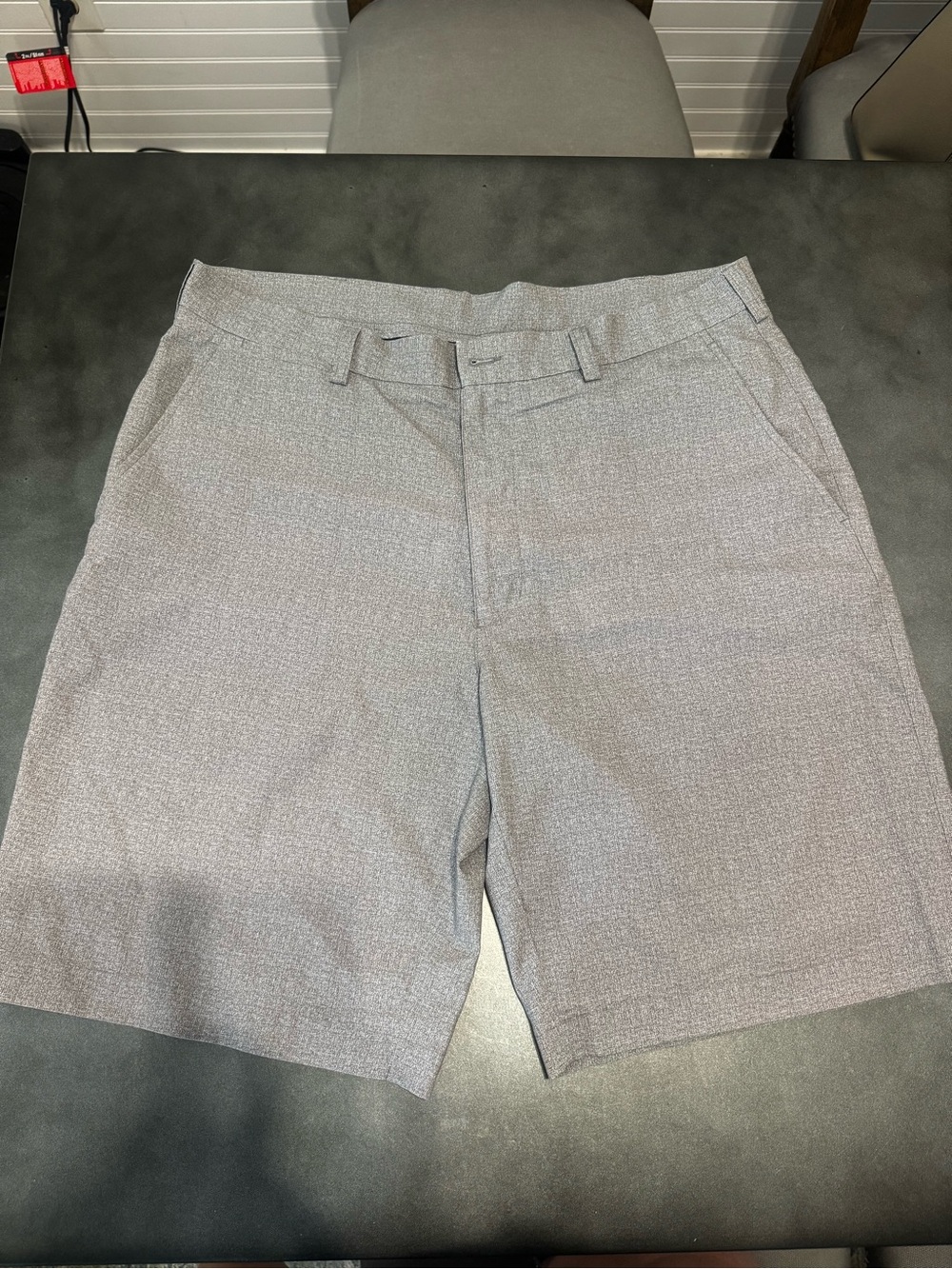 PGA Tour Light Gray Flat Front Performance Golf Shorts